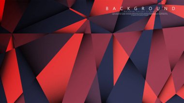 Koyu kırmızı bir arada vektör üçgen arka plan. Degradeler ve saydamlık ile geometrik illüstrasyon tarzı.