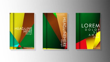 Degradeler ve saydamlık ile geometrik illüstrasyon tarzı. kitap kapağı tasarımı