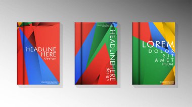 Degrade minimal geometrik desen. renklerle üçgen kapak arka plan tasarımı