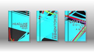 Geometrik tasarım arka planlı kapak kitabı.