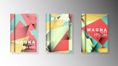 Degrade minimal geometrik desen. üçgen kapak arka plan tasarımı. pastel renkler