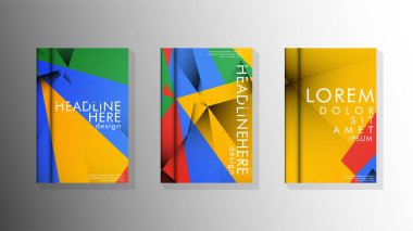 Degrade minimal geometrik desen. renklerle üçgen kapak arka plan tasarımı