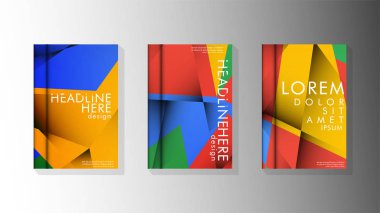 Degrade minimal geometrik desen. renklerle üçgen kapak arka plan tasarımı