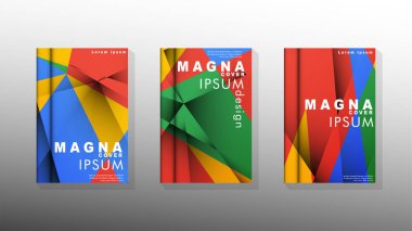 Degrade minimal geometrik desen. renklerle üçgen kapak arka plan tasarımı