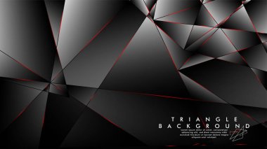 Soyut Arka Plan Geometrik Lüks çokgen desenleri ve Kırmızı üçgen çizgileri ile