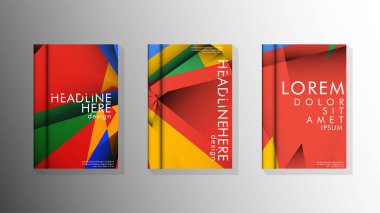 Degrade minimal geometrik desen. renklerle üçgen kapak arka plan tasarımı