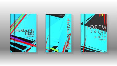 Geometrik tasarım arka planlı kapak kitabı.