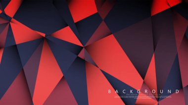 Koyu kırmızı bir arada vektör üçgen arka plan. Degradeler ve saydamlık ile geometrik illüstrasyon tarzı.