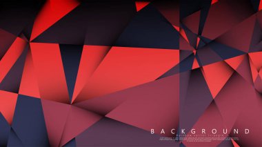 Koyu kırmızı bir arada vektör üçgen arka plan. Degradeler ve saydamlık ile geometrik illüstrasyon tarzı.