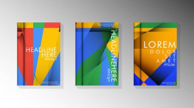 Degrade minimal geometrik desen. renklerle üçgen kapak arka plan tasarımı