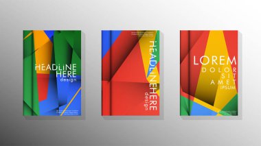 Degrade minimal geometrik desen. renklerle üçgen kapak arka plan tasarımı