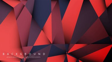 Koyu kırmızı bir arada vektör üçgen arka plan. Degradeler ve saydamlık ile geometrik illüstrasyon tarzı.