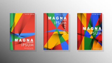 Degrade minimal geometrik desen. renklerle üçgen kapak arka plan tasarımı