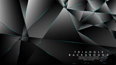 Soyut Arka Plan Geometrik lüks çokgen desenleri ile. Mavi Işık üçgen çizgisi