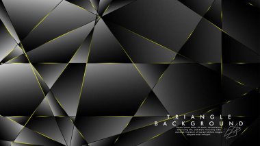 Soyut Arka Plan Geometrik Lüks çokgen desenleri ve Sarı üçgen çizgileri ile