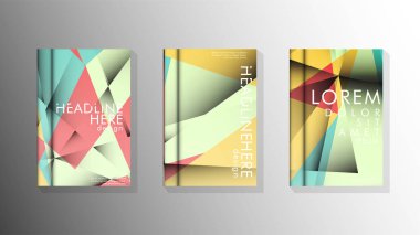 Degrade minimal geometrik desen. üçgen kapak arka plan tasarımı. pastel renkler