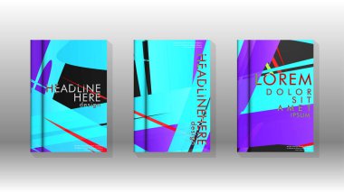 Geometrik tasarım arka planlı kapak kitabı.