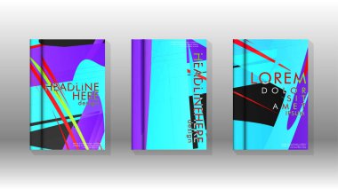 Geometrik tasarım arka planlı kapak kitabı.