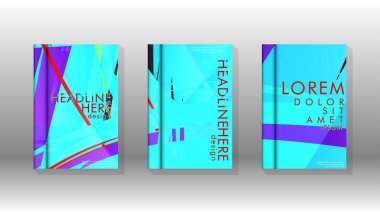 Geometrik tasarım arka planlı kapak kitabı.