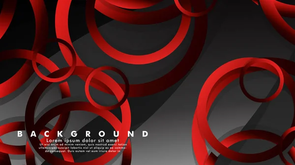 Fundo vetor de metal abstrato com luxuosos círculos escuros vermelhos brilhantes — Vetor de Stock