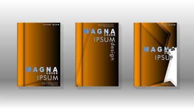 Soyut vektör düzeni arka planı. Broşürler, yıllık, dergi, vektör şablonları vb. için Eps 10 altıgen renk turuncu desenlermodern tasarım