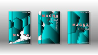 Soyut vektör düzeni arka planı. Broşürler, yıllık, dergi, vektör şablonları vb. için Eps 10'da altıgen desenlerin modern tasarımı