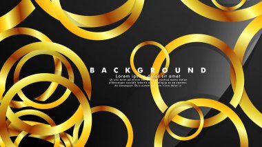 Lüks parlak altın daireler ile soyut metal vektör arka plan
