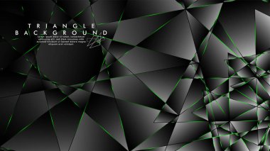 Soyut Arka Plan Geometrik Lüks çokgen desenleri ve Yeşil üçgen çizgileri ile