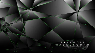 Soyut Arka Plan Geometrik Lüks çokgen desenleri ve Yeşil üçgen çizgileri ile