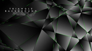 Soyut Arka Plan Geometrik Lüks çokgen desenleri ve Yeşil üçgen çizgileri ile