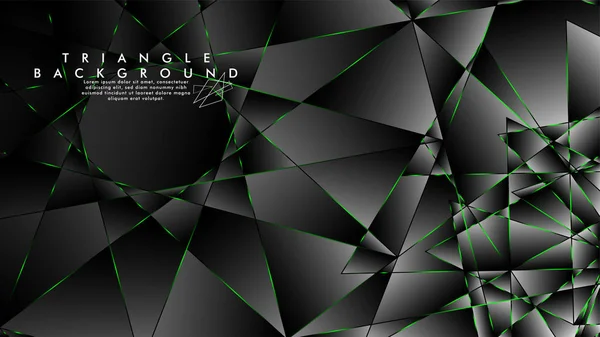 Soyut Arka Plan Geometrik Lüks çokgen desenleri ve Yeşil üçgen çizgileri ile