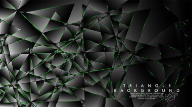 Soyut Arka Plan Geometrik Lüks çokgen desenleri ve Yeşil üçgen çizgileri ile