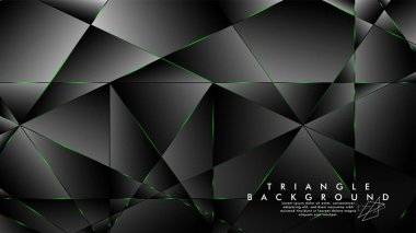 Soyut Arka Plan Geometrik Lüks çokgen desenleri ve Yeşil üçgen çizgileri ile
