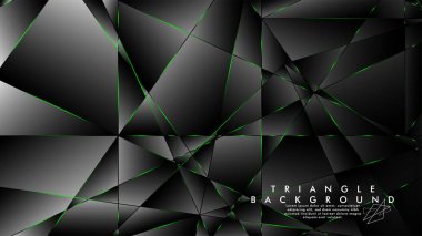 Soyut Arka Plan Geometrik Lüks çokgen desenleri ve Yeşil üçgen çizgileri ile