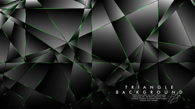 Soyut Arka Plan Geometrik Lüks çokgen desenleri ve Yeşil üçgen çizgileri ile