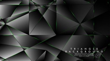 Soyut Arka Plan Geometrik Lüks çokgen desenleri ve Yeşil üçgen çizgileri ile