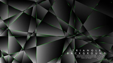 Soyut Arka Plan Geometrik Lüks çokgen desenleri ve Yeşil üçgen çizgileri ile