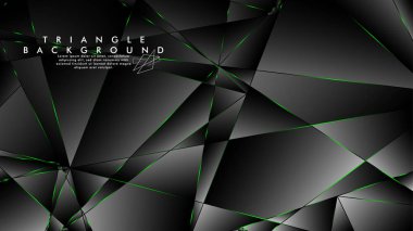 Soyut Arka Plan Geometrik Lüks çokgen desenleri ve Yeşil üçgen çizgileri ile