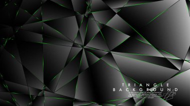 Soyut Arka Plan Geometrik Lüks çokgen desenleri ve Yeşil üçgen çizgileri ile