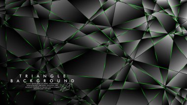 Soyut Arka Plan Geometrik Lüks çokgen desenleri ve Yeşil üçgen çizgileri ile