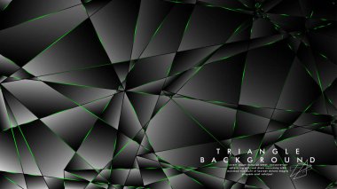 Soyut Arka Plan Geometrik Lüks çokgen desenleri ve Yeşil üçgen çizgileri ile