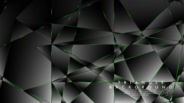 Soyut Arka Plan Geometrik Lüks çokgen desenleri ve Yeşil üçgen çizgileri ile