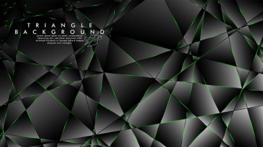 Soyut Arka Plan Geometrik Lüks çokgen desenleri ve Yeşil üçgen çizgileri ile