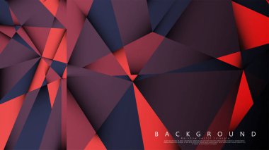 Koyu kırmızı bir arada vektör üçgen arka plan. Degradeler ve saydamlık ile geometrik illüstrasyon tarzı.