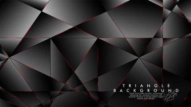 Soyut Arka Plan Geometrik Lüks çokgen desenleri ve Kırmızı üçgen çizgileri ile