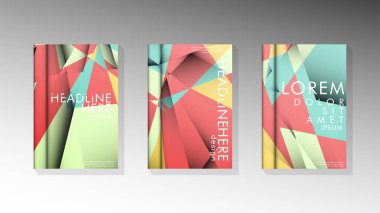 Degrade minimal geometrik desen. üçgen kapak arka plan tasarımı. pastel renkler