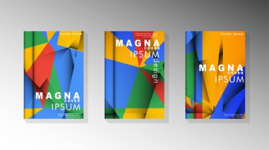 Degrade minimal geometrik desen. renklerle üçgen kapak arka plan tasarımı