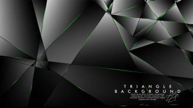 Soyut Arka Plan Geometrik Lüks çokgen desenleri ve Yeşil üçgen çizgileri ile