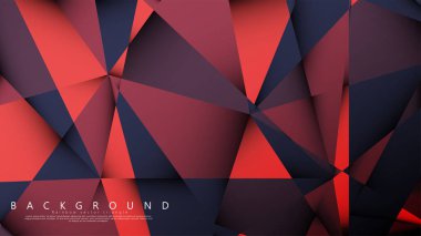 Koyu kırmızı bir arada vektör üçgen arka plan. Degradeler ve saydamlık ile geometrik illüstrasyon tarzı.