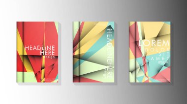 Degrade minimal geometrik desen. üçgen kapak arka plan tasarımı. pastel renkler